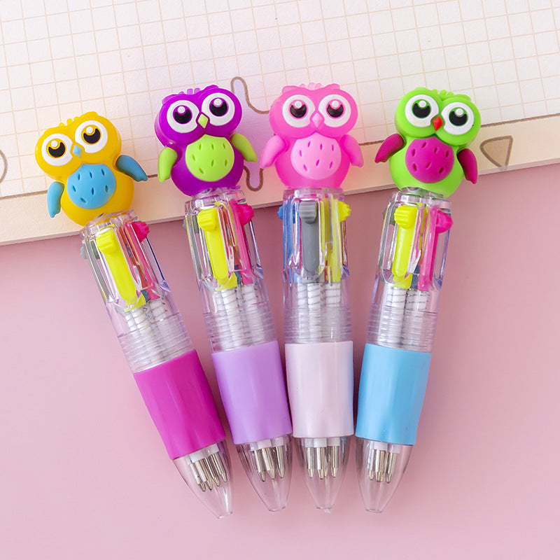 Wholesale Plastic Cartoon Cute Four-color Mini Ballpoint Pen